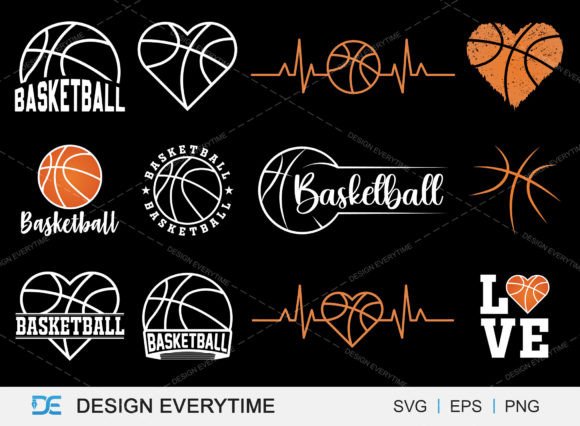 Basketball Vector Typography Bundle for Graphics and T-Shirt Designs