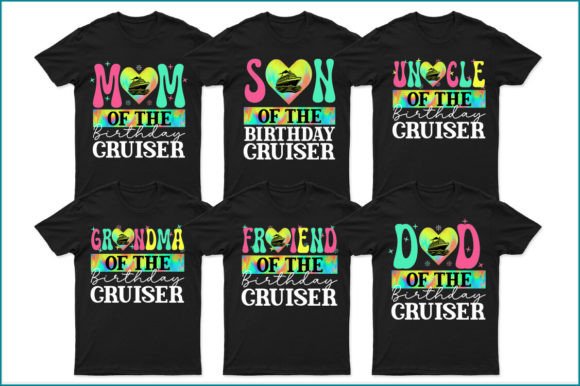 Birthday Cruiser Family T-Shirt SVG Graphics