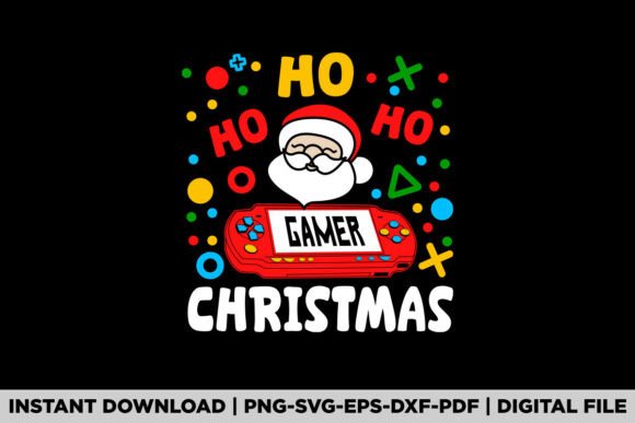 Christmas Gamer Graphics for T-Shirt Designs