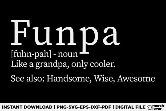 Funpa Cool Grandpa, Fathers Day T-Shirt Graphics