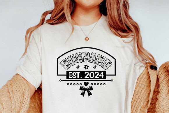 Husband Est 2024 SVG Graphics for T-Shirt Designs