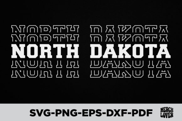 Patriotic USA State North Dakota T-Shirt Graphics