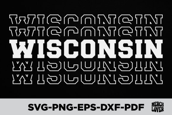 Patriotic USA State Wisconsin T-Shirt Graphics